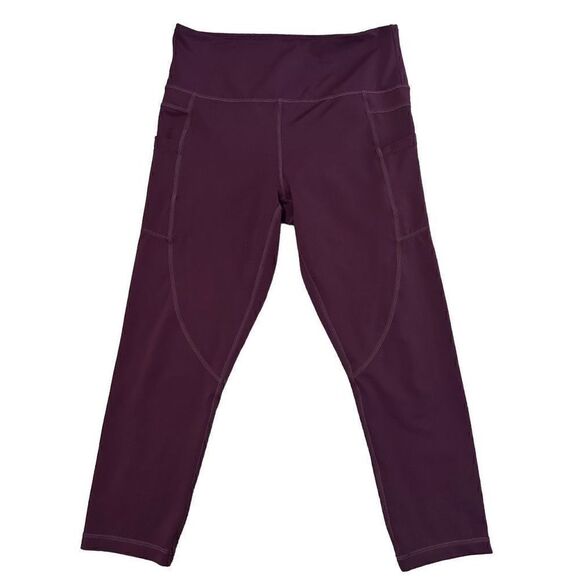 Zyia Active maroon cropped leggings size 6-8 - Picture 2 of 4